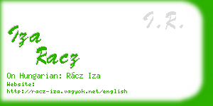 iza racz business card